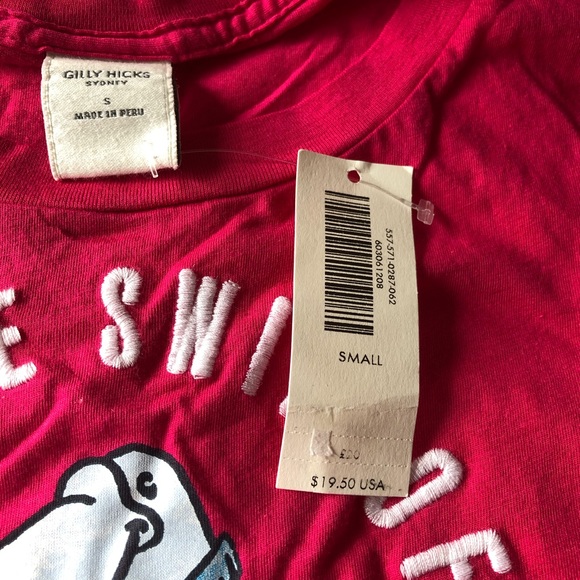 NWT Gilly Hicks character pink T-shirt size Small - Picture 4 of 5
